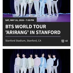 BTS Tickets For Stanford