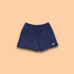 Nike sportswear club flow French terry mesh shorts navy blue men’s large 