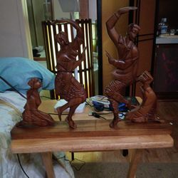 Wooden Carved Figurines From Phillipines 