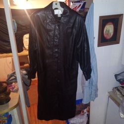 100% Leather SHELL TRENCH COAT