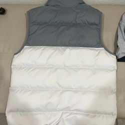 Medium Gray And White Nike Storm Fit Puffer Vest
