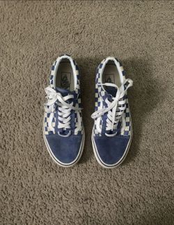 Vans Old Skool Blue Checkerboard Size 8.5 Shoes