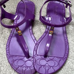 Coach Jelly Sandals Piccadilly Size 8 New