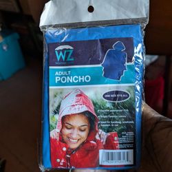 Brand New Weather Zone Blue Adult Size Poncho