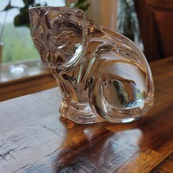 Waterford Cat Crystal Figurine -- Beautiful