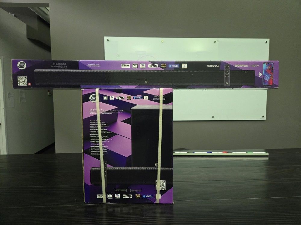 B&O Stage Subwoofer And Soundbar. Brand New