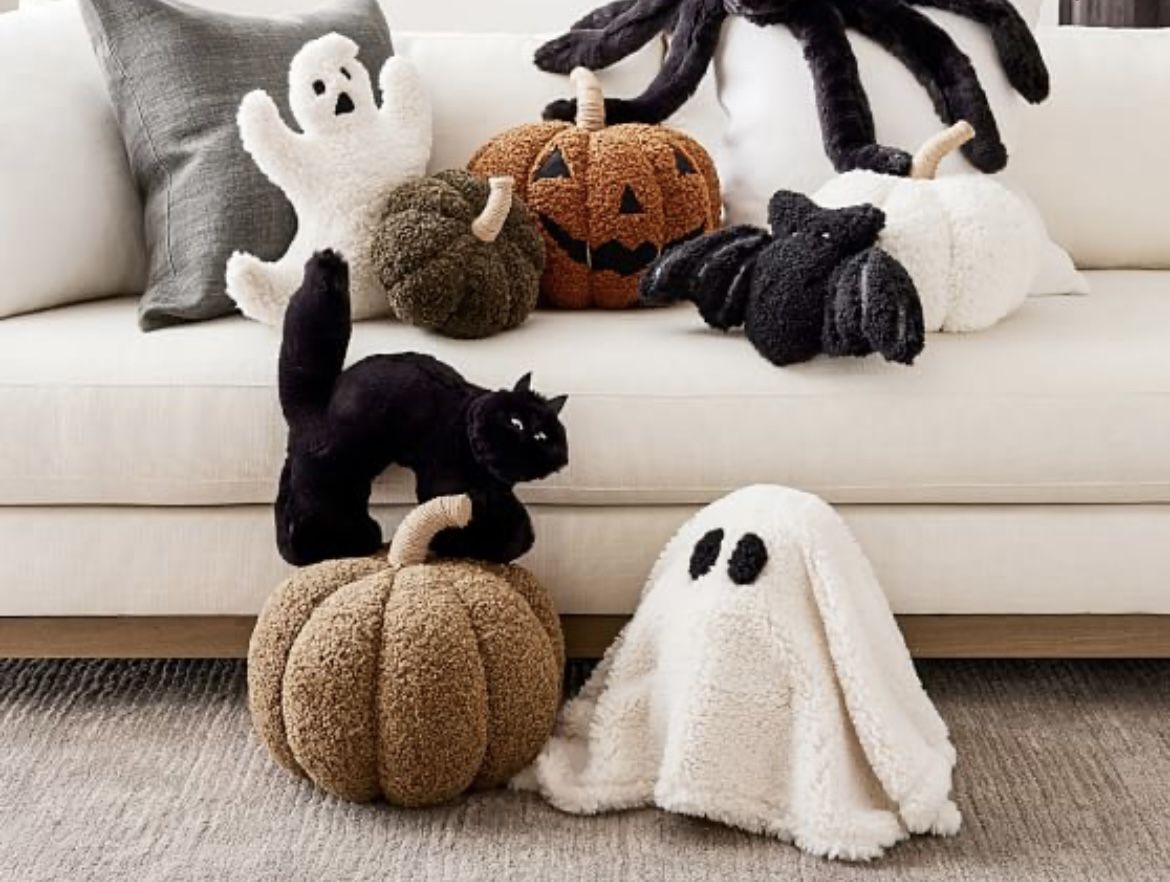 Pottery Barn Jack-O-Lantern & Ghost Pillow!