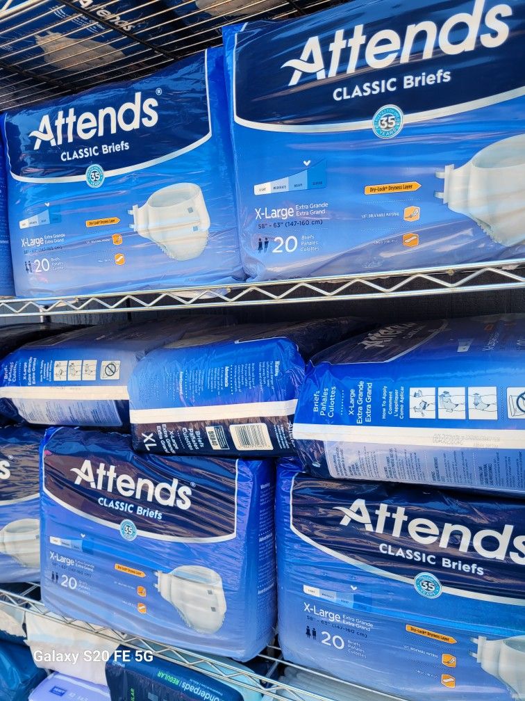 Attends Briefs Extra Large 20 Count