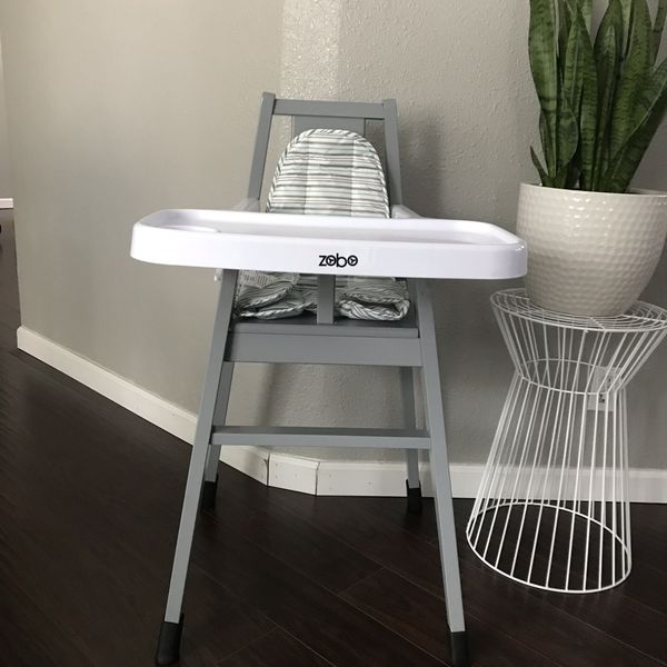 ZOBO baby toddler high chair modern contemporary grey compact for Sale
