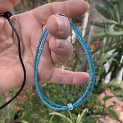 Blue Beaded Anklet