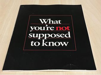 What you’re not supposed to know book
