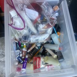 Water And Oil, Paint Supplies, And Some Brushes