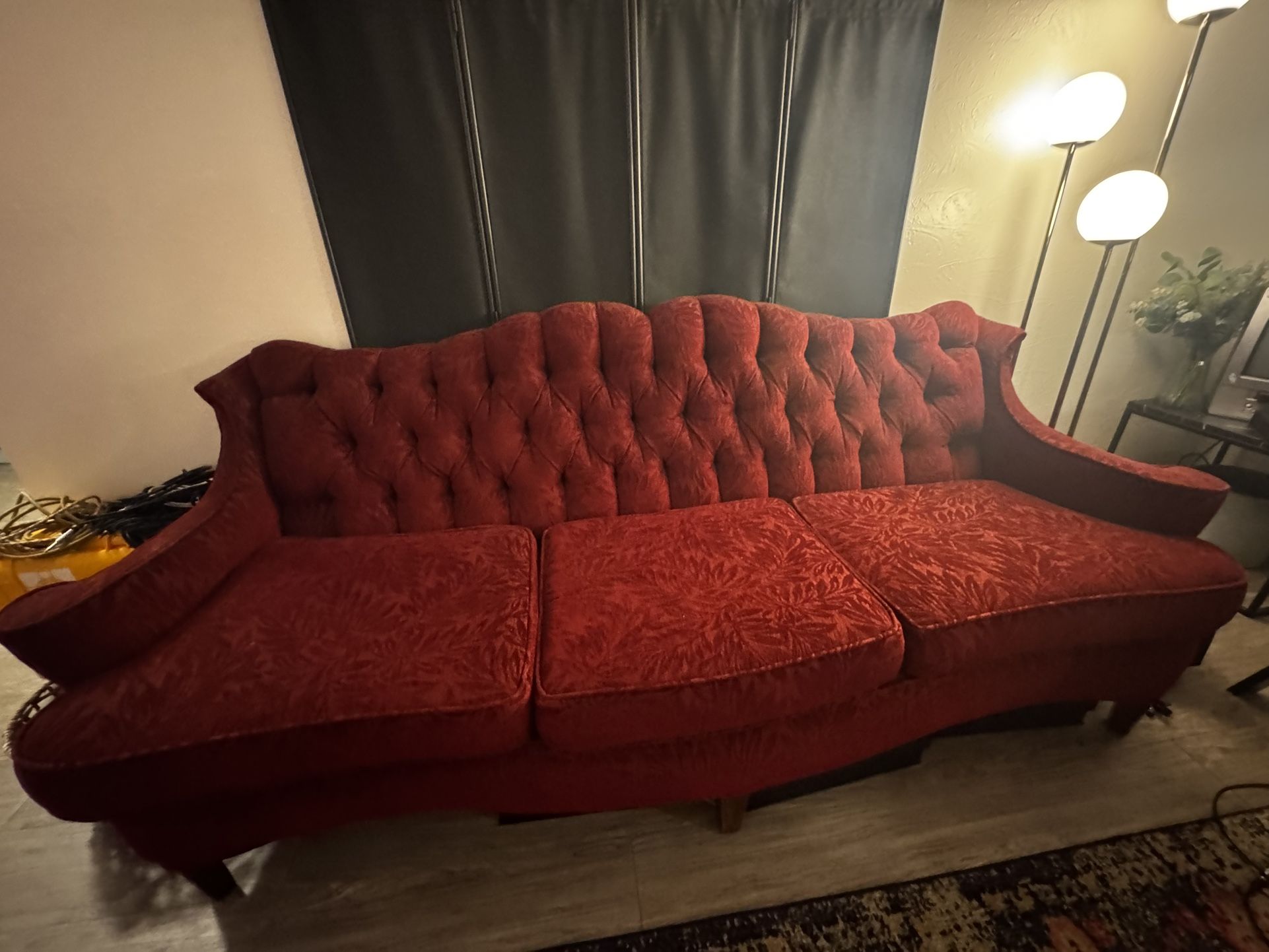 Red Vintage Couch 