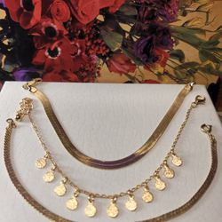 #1705, LOT 10K GP BRACELETS, 7.5"INCHES ALL
