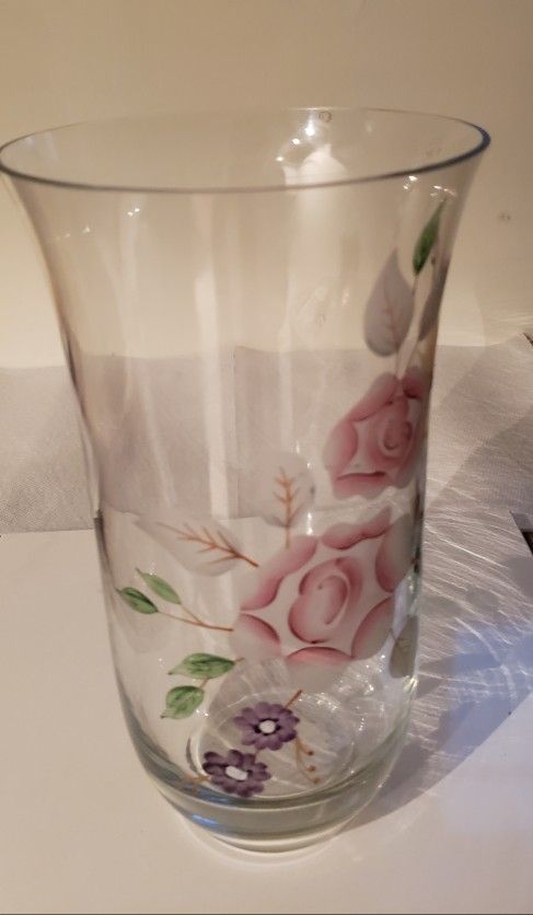 Crystal Hand Painted Vase