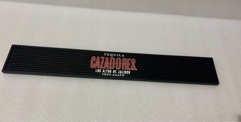 Cazadores black bar rail cocktail spill mat