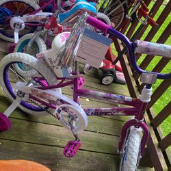 Purple And Pink Girls Bike 