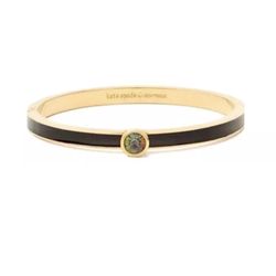 Kate Spade New York Forever Gems Crystal Bangle Bracelet In Black & Gold