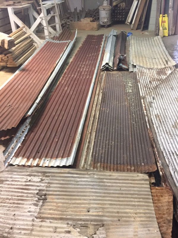 1000 Square Feet Antique Reclaimed Rusty Corrugated Metal Roof Panels