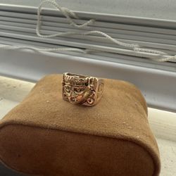 14kt Rosegold Aztec Ring