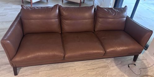 Brown Leather Couch