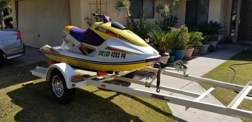 1996 Yamaha and 2003 Zieman Single PWC Trailer Waveblaster II Twin Carb 760