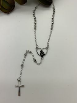 Stainless Steel Rosary Necklace