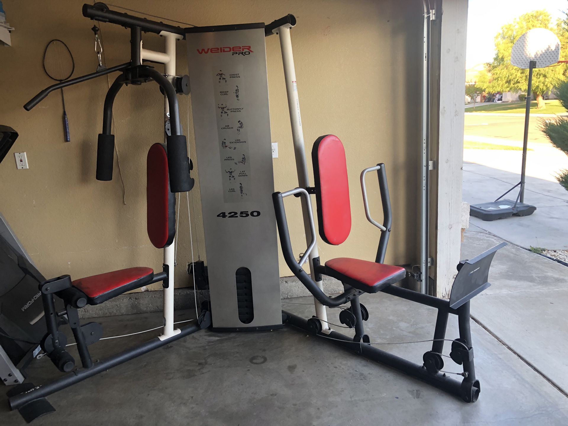 Weider pro 4250 home gym weight machine weight system