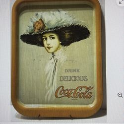 VTG Coca Cola Metal Serving Tray/Sign 14 3/4” x 11” Retro Serving 