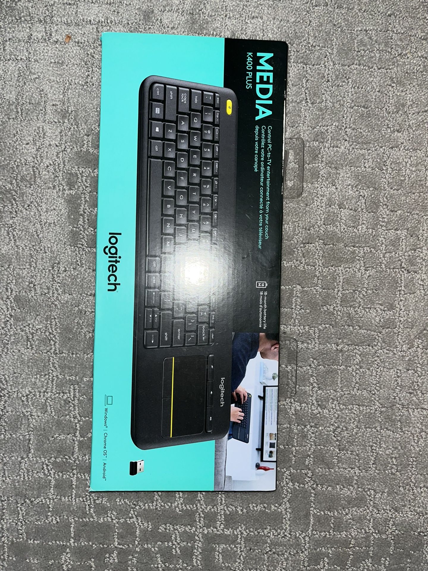 LogiTech Wireless Keyboard With Mouse Pad