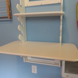 Adjustable hanging sit/stand desk.