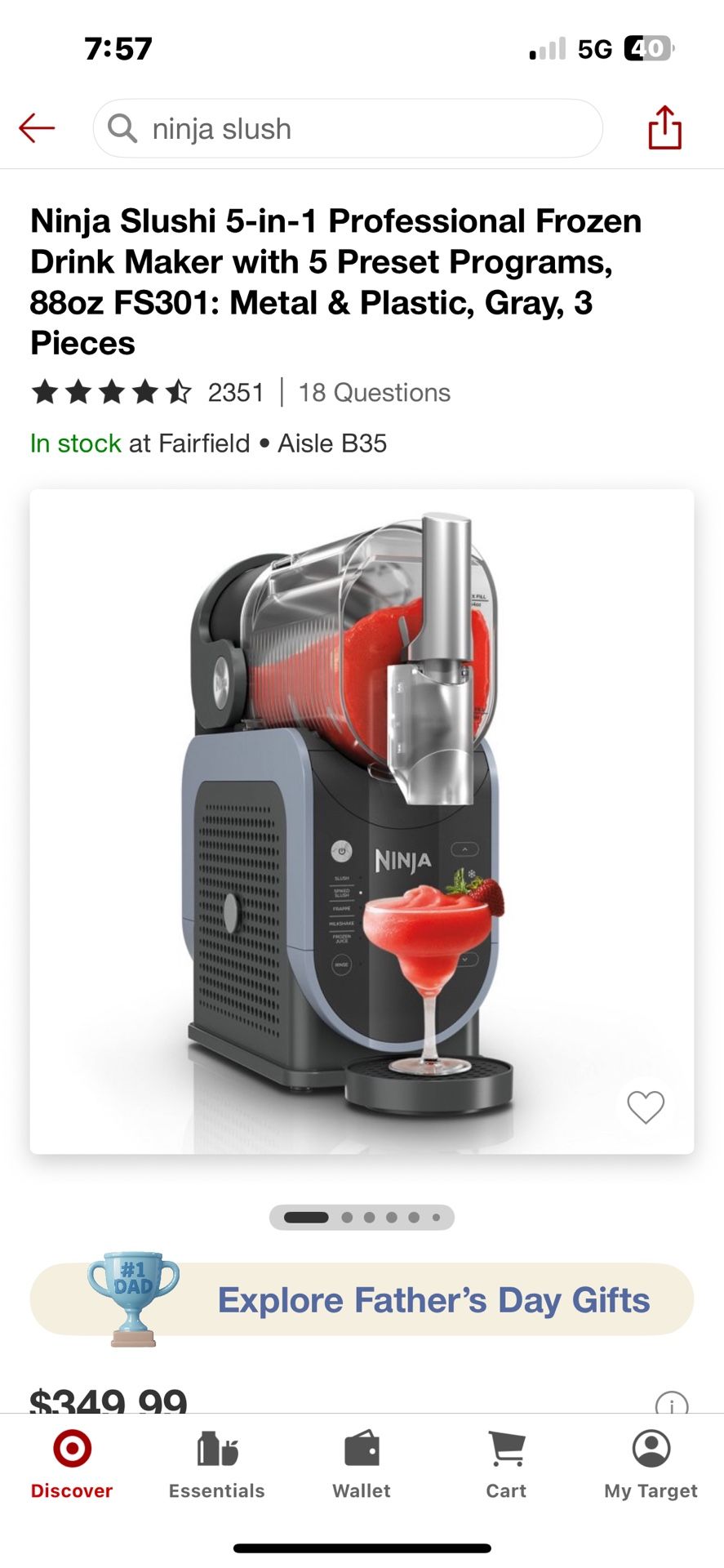 Ninja Slushi 5-1 Professional Frozen Drink Maker