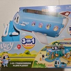 Bluey 3-in-1 Transforming Plane Playset