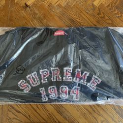 Supreme Plaid Arc Crewneck Black Size XXL