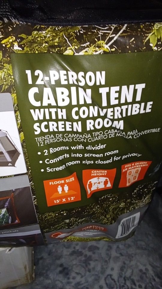 12 Person Cabin Tent With Convertible Screen Room๐๐๐พ