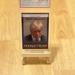 Holographic Donald Trump Mugshot Collectible Trading Card 