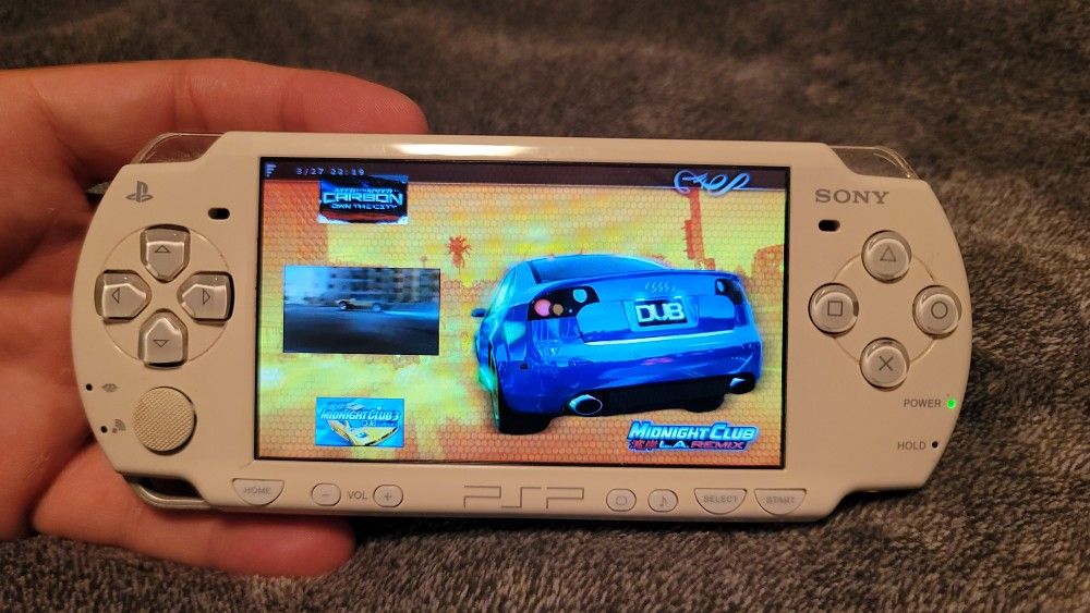 Playstation Psp 1000 White Series Modded Video Game Console