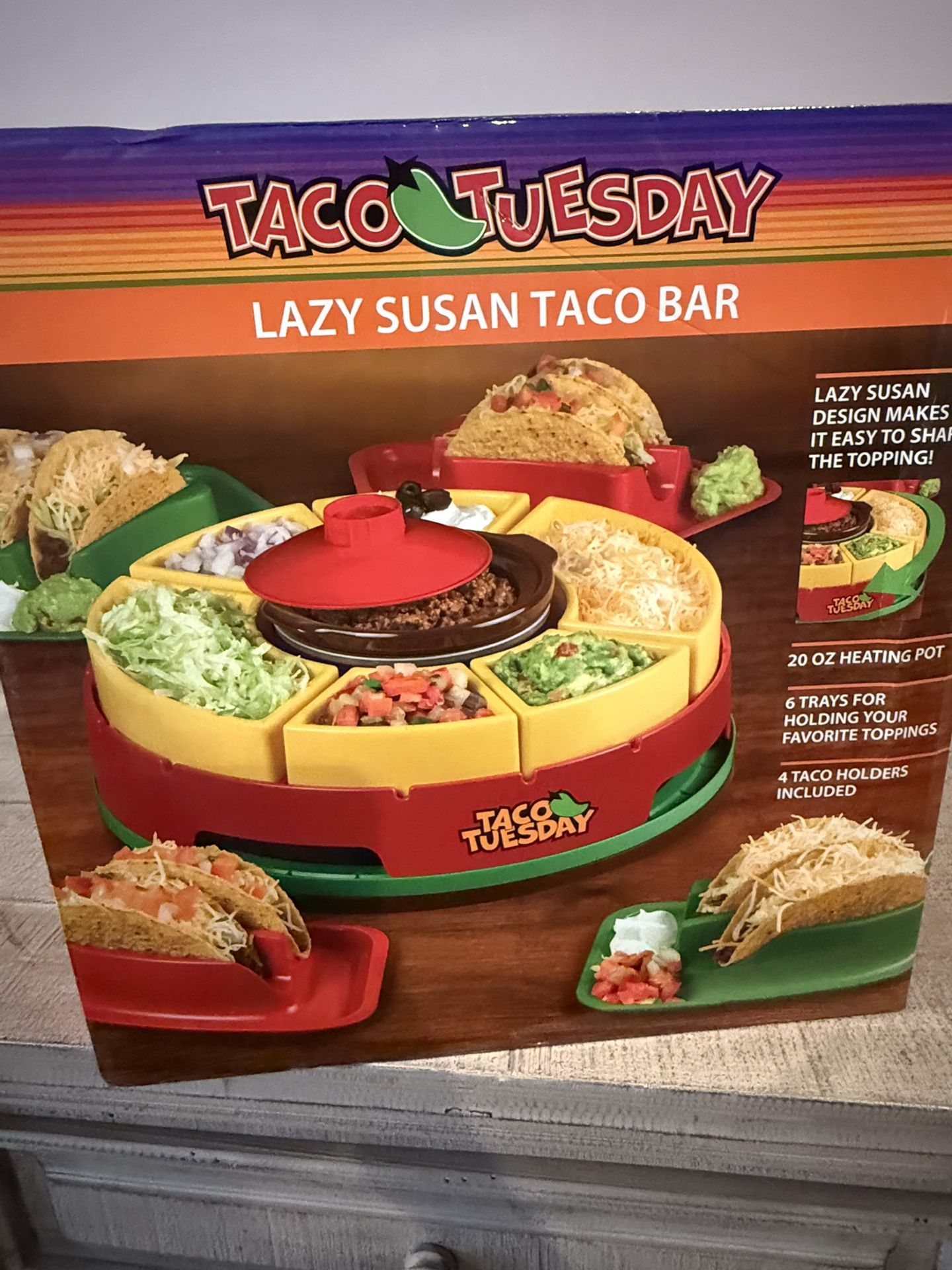 Taco Tuesday Lazy Susan NIB