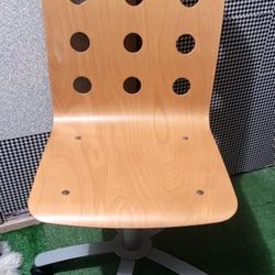 Ikea, office, Chair Rolling, Swivel With Oak Finish