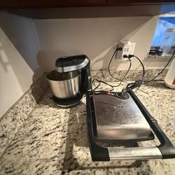 Panini Press And Stainless Steel Mixer