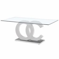 Glass Top Dining Table with OC Base