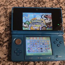 Nintendo 3ds Teal Custom Video Game Console 
