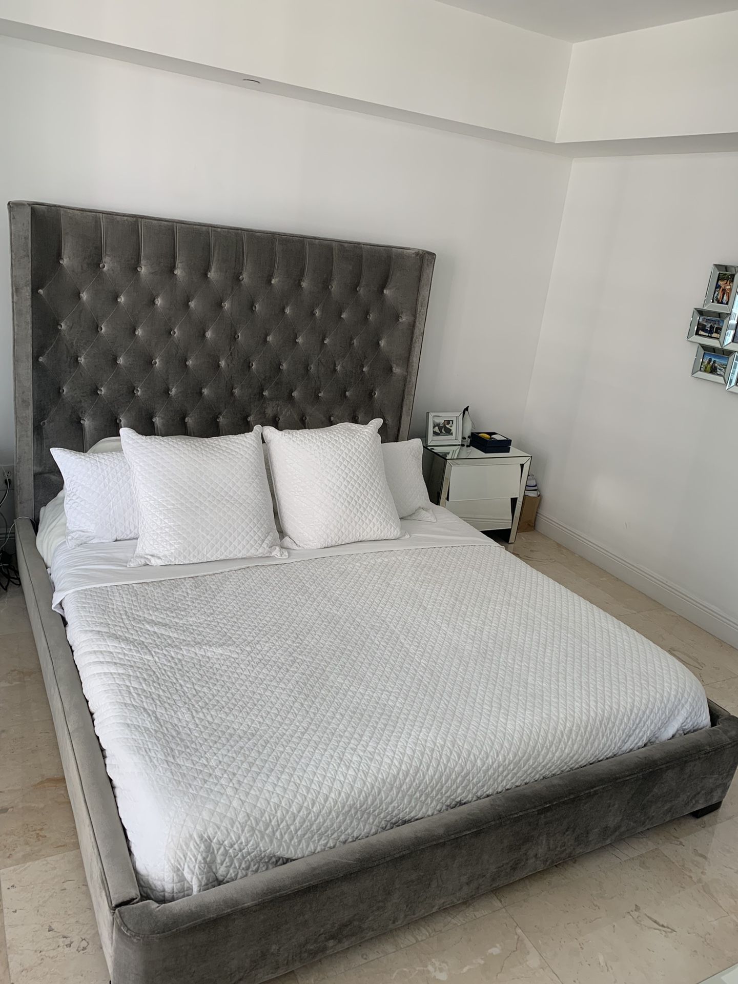 ZGallerie Marisol King Bed Custom Made..price includes Leesa Mattress