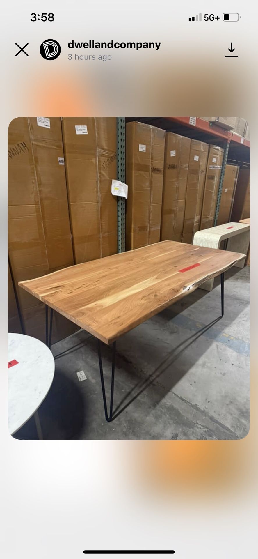 Brand New 60” dwell Dining Table