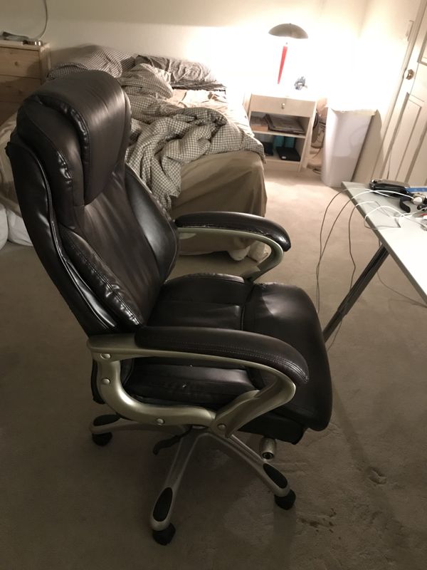 Realspace Cressfield High Back Bonded Leather Chair Brown Silver Realspace Cressfield High Back Bonded Leather Chair Brown Silver