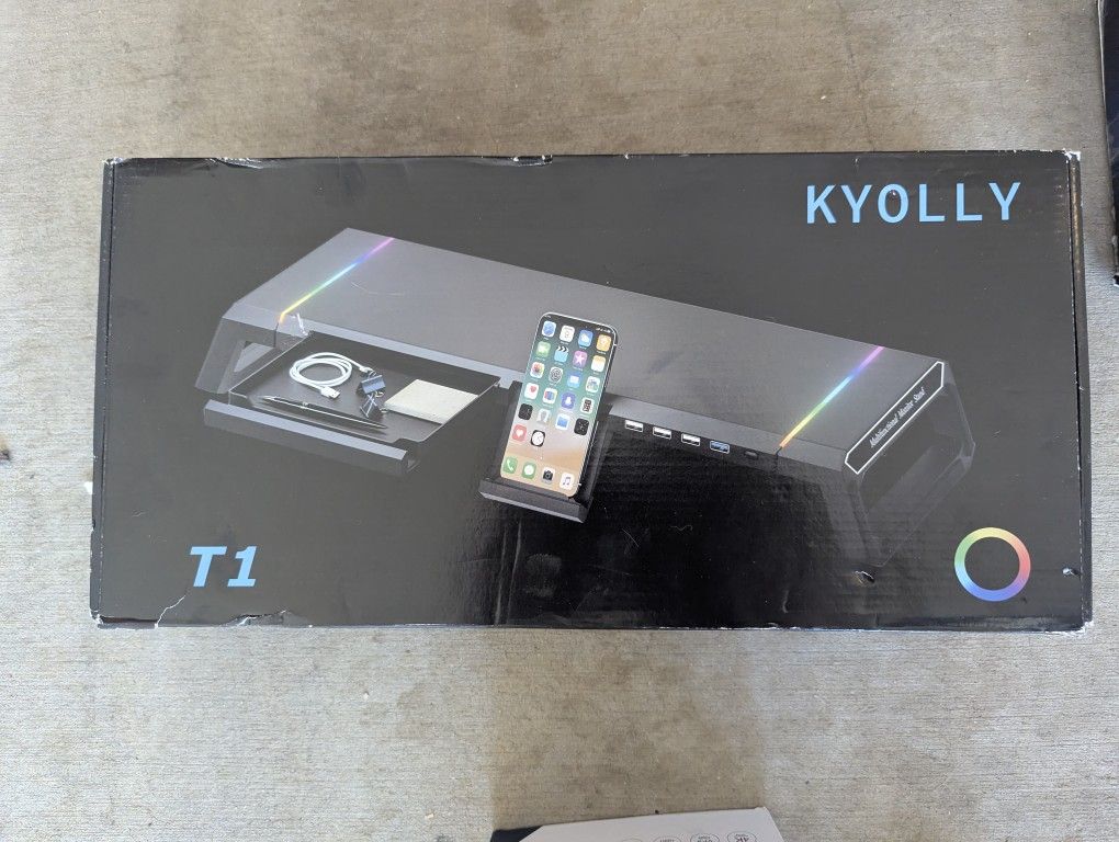 RGB Monitor Riser With USB 3.0 Hub