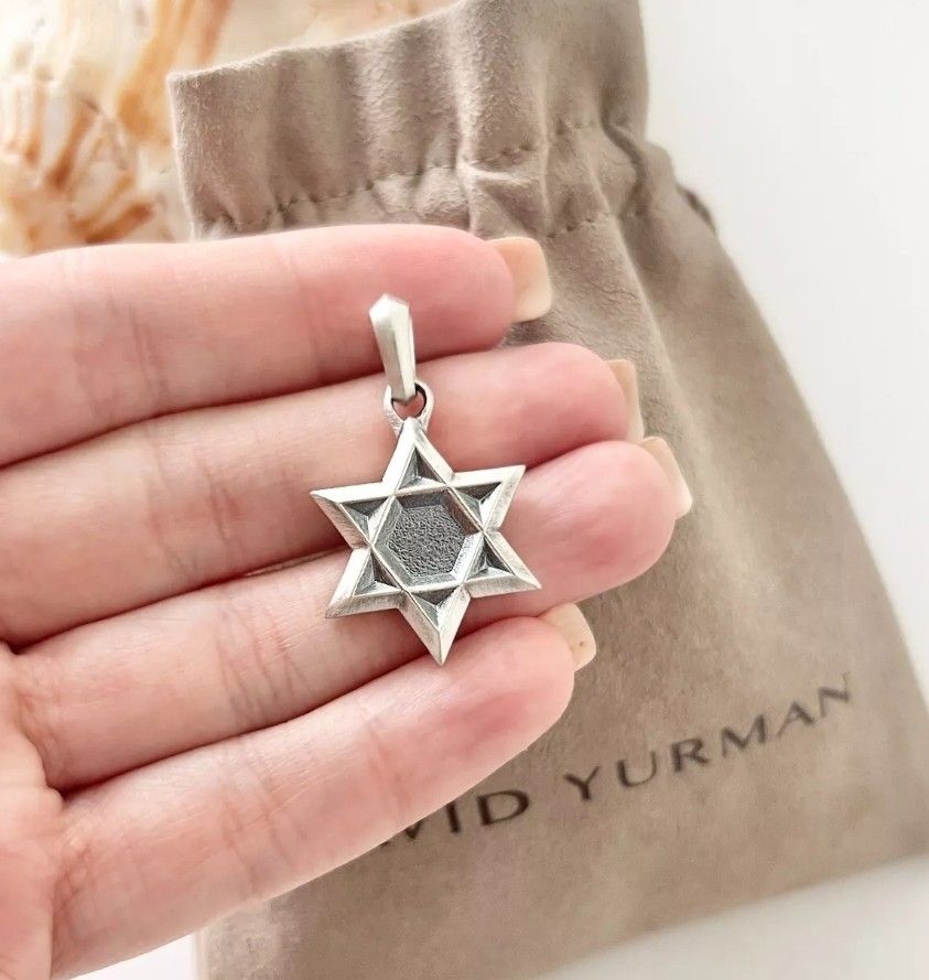 David Yurman Star of David Pendant Amulet in Sterling Silver .925