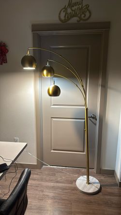 Gold Floor Lamp With Marble Base