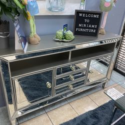 New Server, Consol Table Mirror, 60”L 33”H