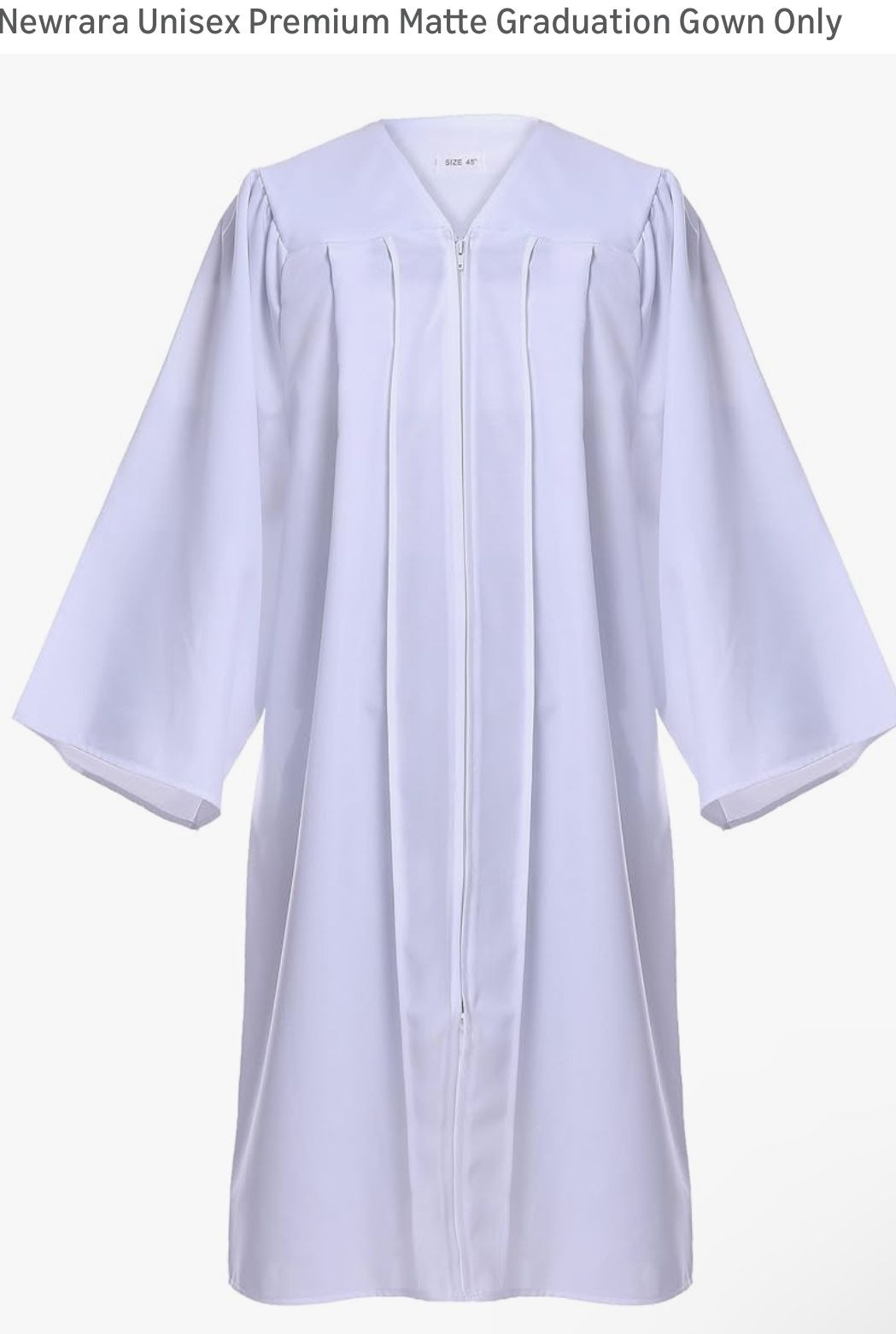 White Graduation Gown